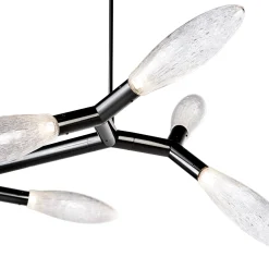 Miox Glass Black Chandelier