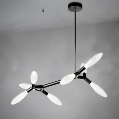 Miox Glass Black Chandelier