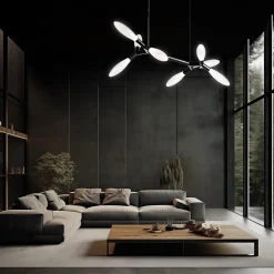 Miox Glass Black Chandelier