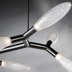 Miox Glass Black Chandelier