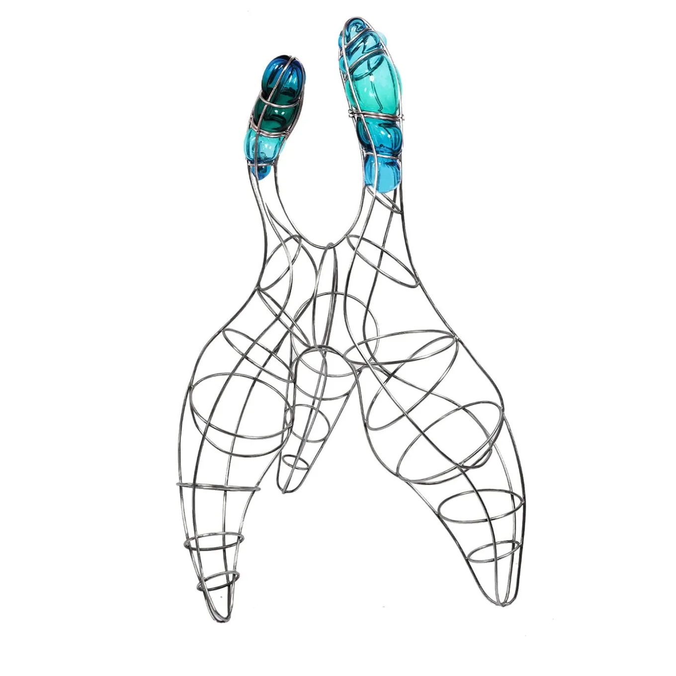 Miss Joushua Metal and Murano Glass Sculpture