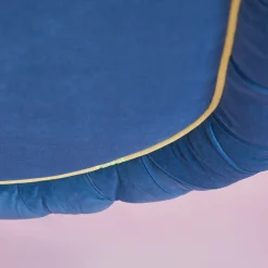 Misstake Button-Tufted Blue Fabric Sofa by Giuseppe Dicecca