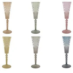 Mistral Matt 01 Set of 6 Champagne Flutes