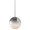 Misty Global Brass Blown Glass Led Pendant Light