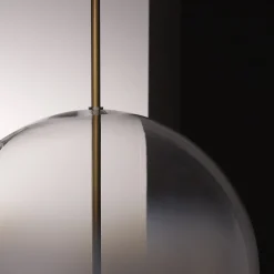 Misty Global Brass Blown Glass Led Pendant Light