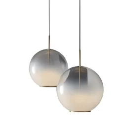 Misty Global Brass Blown Glass Led Pendant Light
