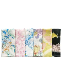 Mixed Napkings Assorted Set of 6 Polychrome Napkins