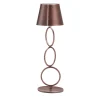 Mizar Rings Antiqued-Copper Wireless Table Lamp by Harari #2