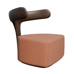 Moby Dick Ash Wood Upholstered Lounge Chair #2