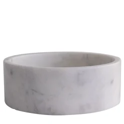 Modern White Carrara Marble Bowl