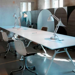 Modus White Chair with Gray Seat Cushion by Centro Progetti Tecno