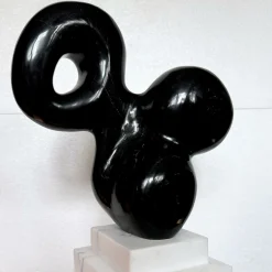 Molecola Sculpture in Nero Marquina Marble by Piero Speranza