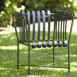 Molle Armchair Gray in Stainless Steel