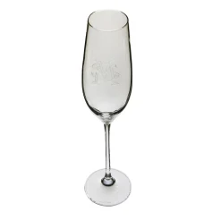 Monaco Set of 6 Monogrammed Transparent Flutes