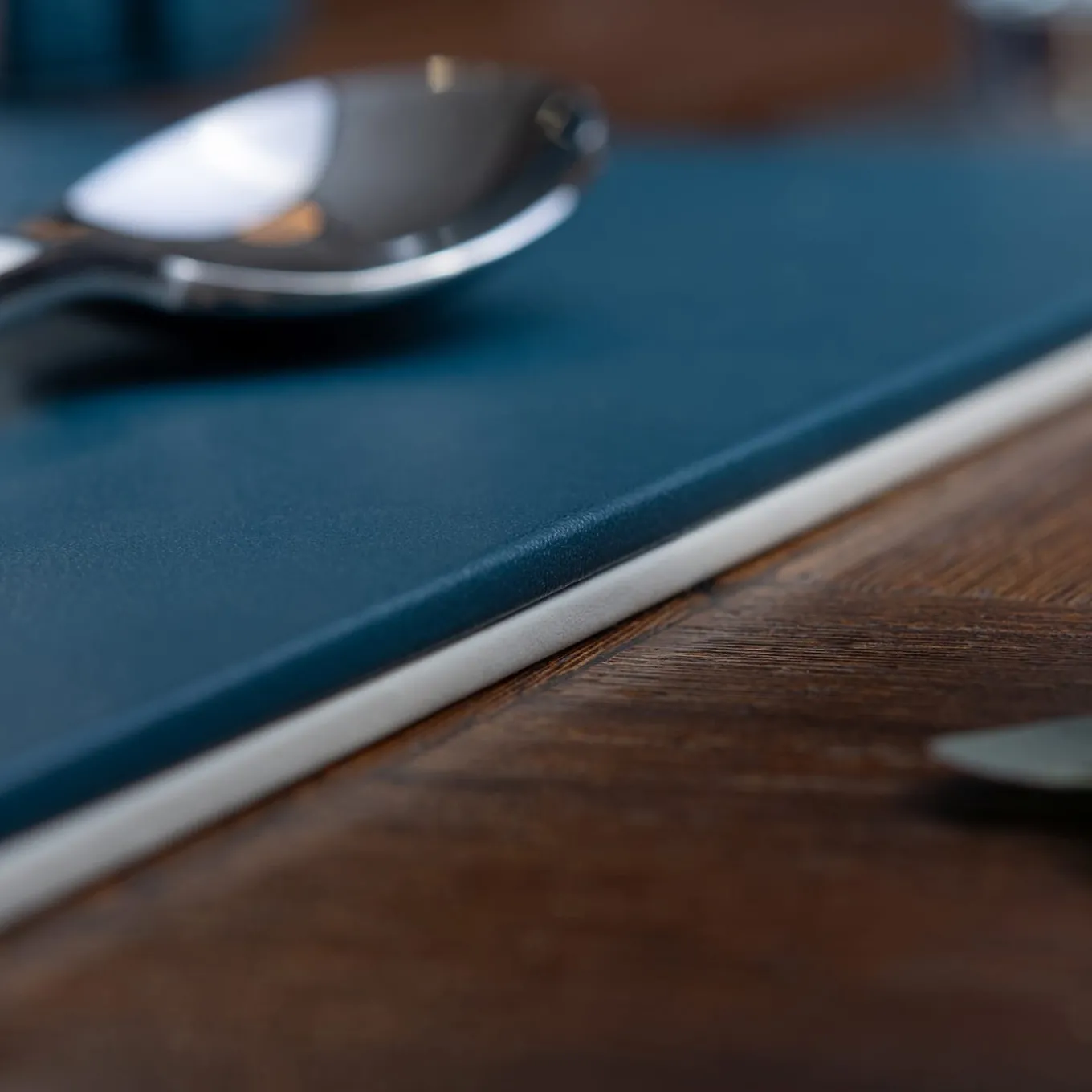 Mondrian Amalfi Blue and Luna White Rectangular Placemat