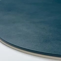 Mondrian Amalfi Blue and Luna White Oval Placemat