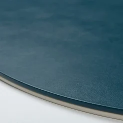 Mondrian Amalfi Blue and Luna White Oval Placemat