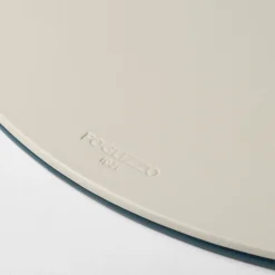 Mondrian Amalfi Blue and Luna White Oval Placemat