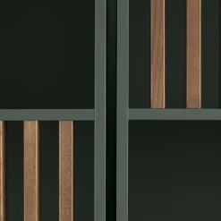 Mondrian Amazzonia Green Bookcase with Ash Wood Accents