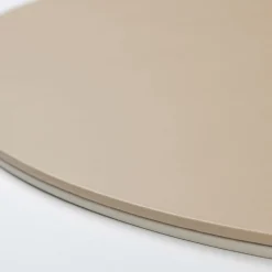 Mondrian Capuccino Beige and Luna White Oval Placemat