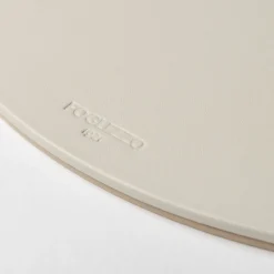 Mondrian Capuccino Beige and Luna White Oval Placemat