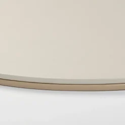 Mondrian Capuccino Beige and Luna White Oval Placemat