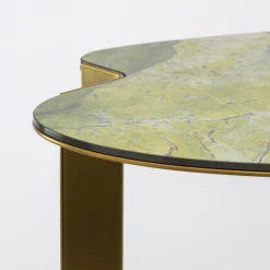 Monet High Green & Golden Coffee Table