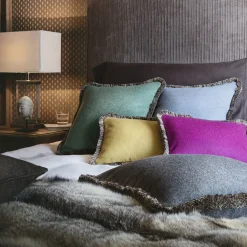 Mongolia Fuchsia Rectangular Cushion