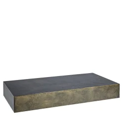 Monolite Medium Rectangular Coffee Table In Bronze Spatulated Resin