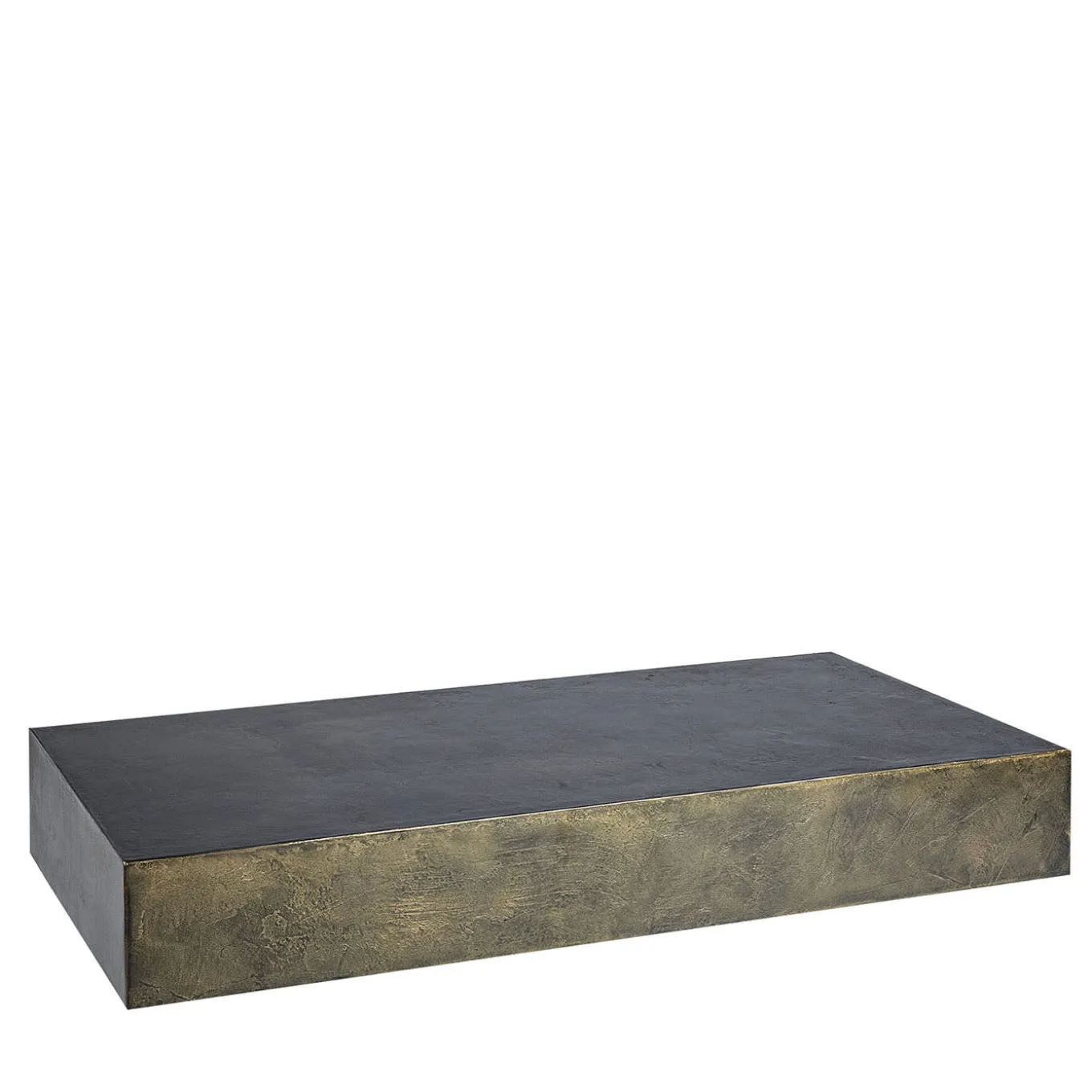 Monolite Medium Rectangular Coffee Table In Bronze Spatulated Resin