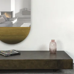 Monolite Medium Rectangular Coffee Table In Bronze Spatulated Resin