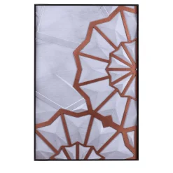 Monreale in White Carrara Marble & Copper Decorative Panel