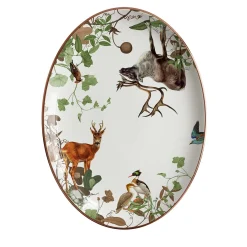 Mont Blanc Porcelain oval Serving Platter with forest animals