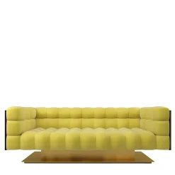 Montgomery 3-Seater Quilted Yellow Soft by Studio 63