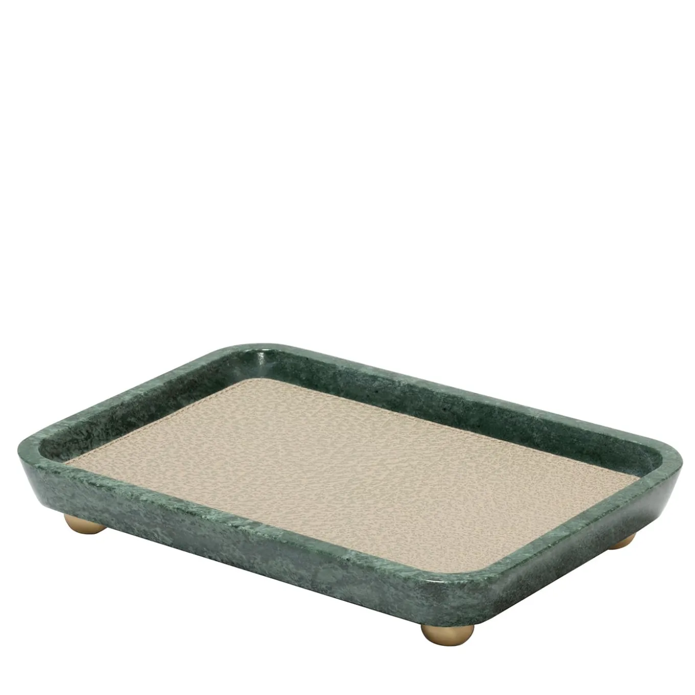 Monza Leather & Marble Rectangular Small Valet Trays #2