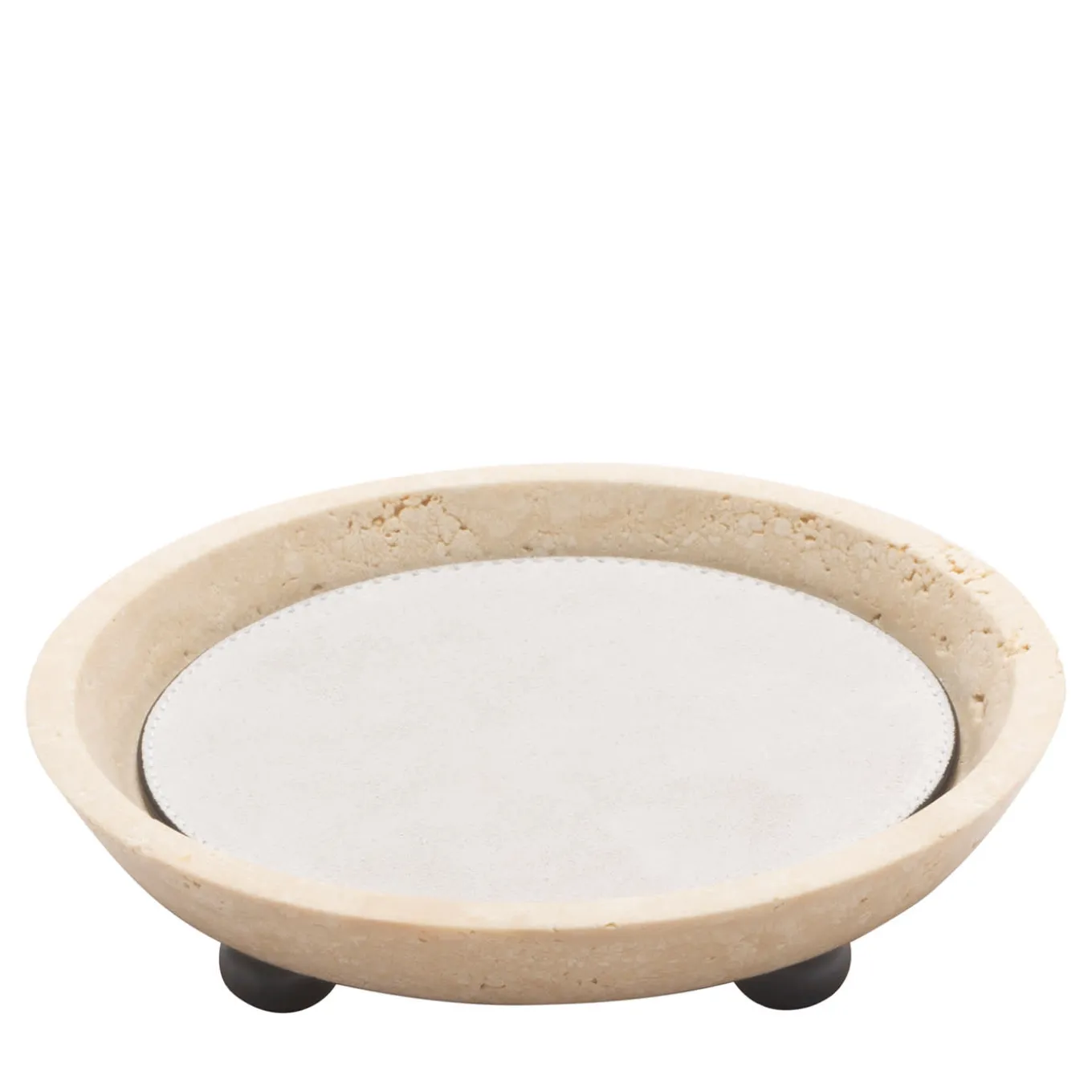 Monza Leather & Marble Round Mini Valet Trays #5