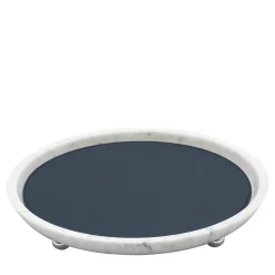 Monza Leather & Marble Round Medium Valet Trays #4