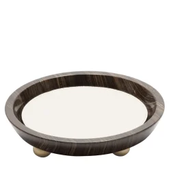 Monza Leather & Marble Round Mini Valet Trays #1