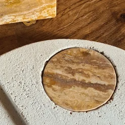 Moon Aperitif Tray in Roman Travertine