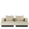 Moonage Daydream White Dedar Grand Natte' Fabric Modular Sofa