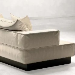 Moonage Daydream White Dedar Grand Natte' Fabric Modular Sofa