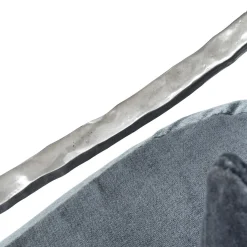 Moonlight Blue and Silver Low Armchair