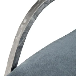 Moonlight Blue and Silver Low Armchair