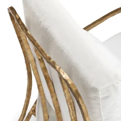 Moonlight White and Gold High Armchair