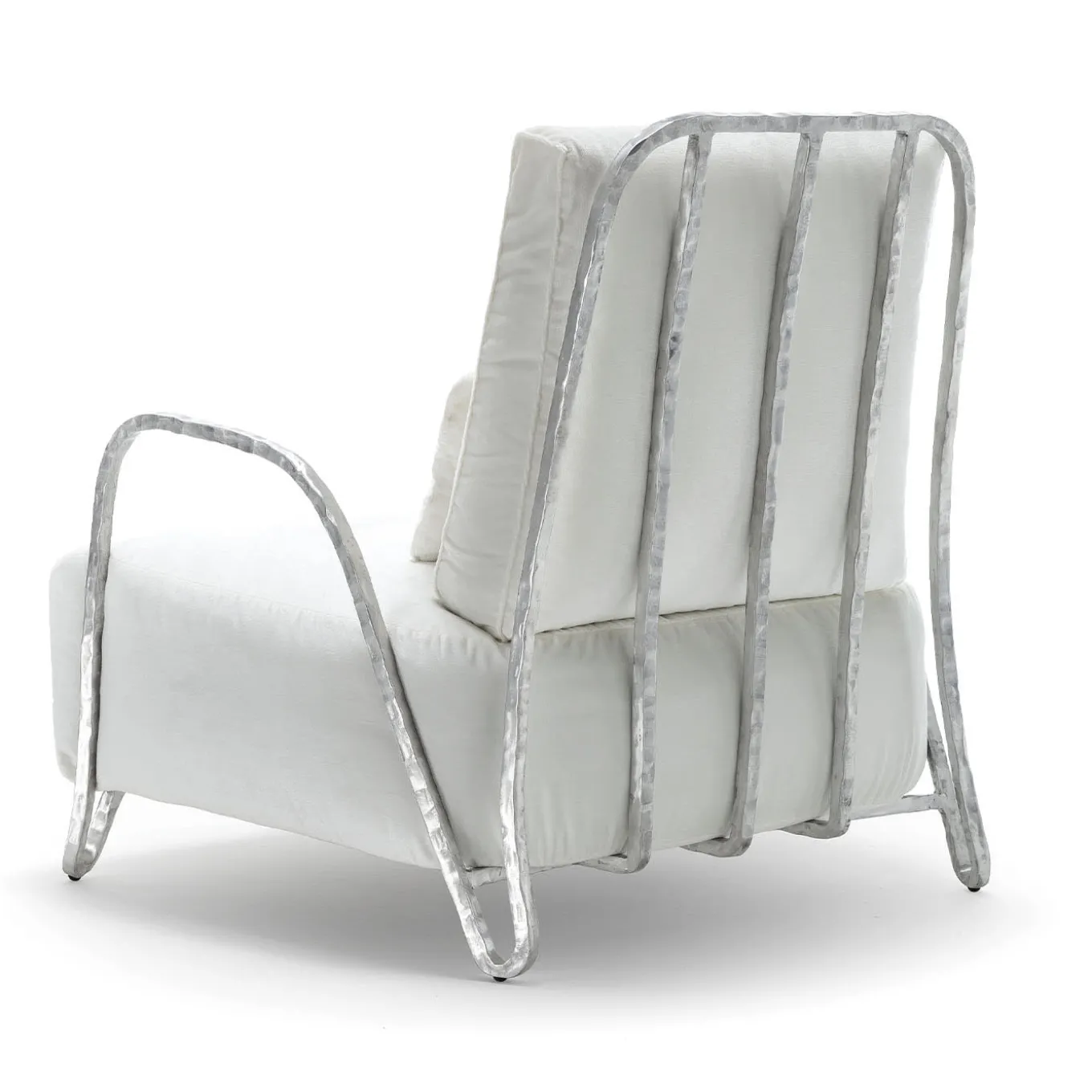 Moonlight White and Silver High Armchair