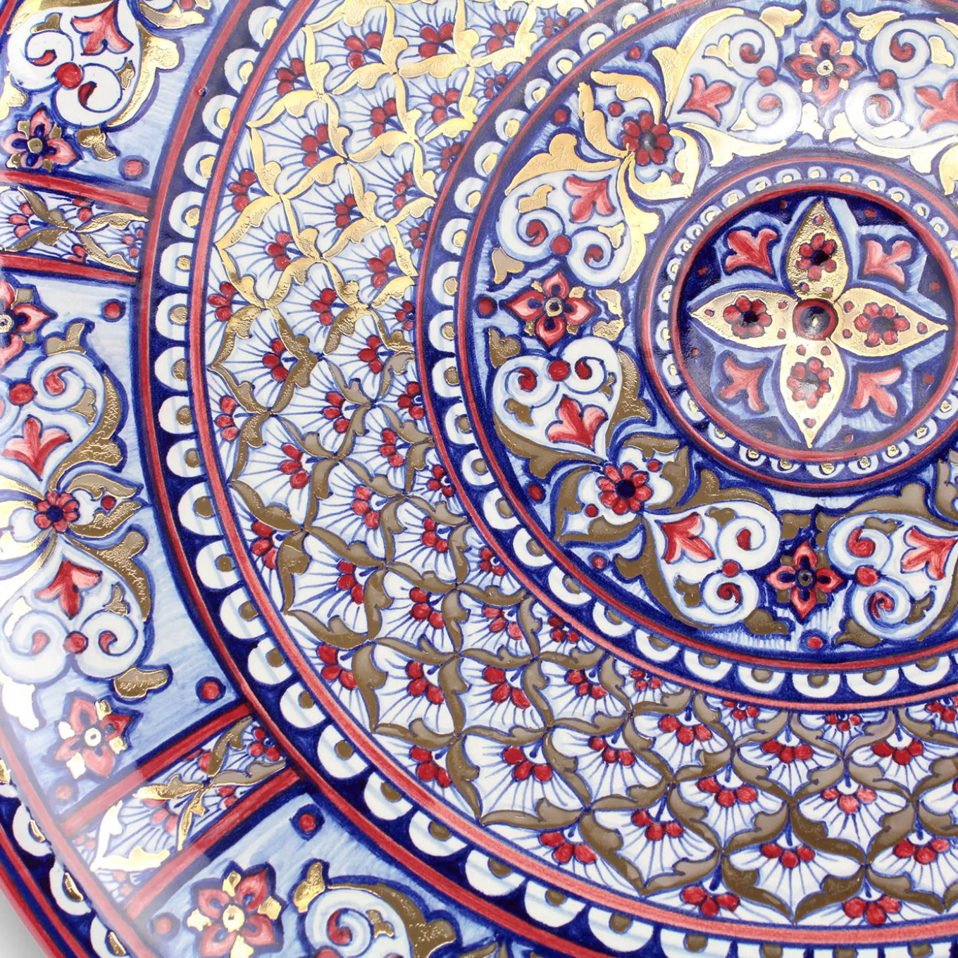 Moorish Gold Round Decorative Plate