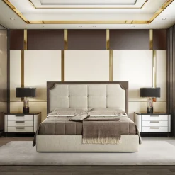 Morgan - P - Beige Double Bed