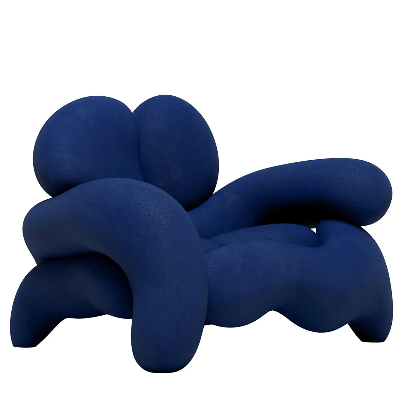 Morphologica Blue Bouclé Armchair