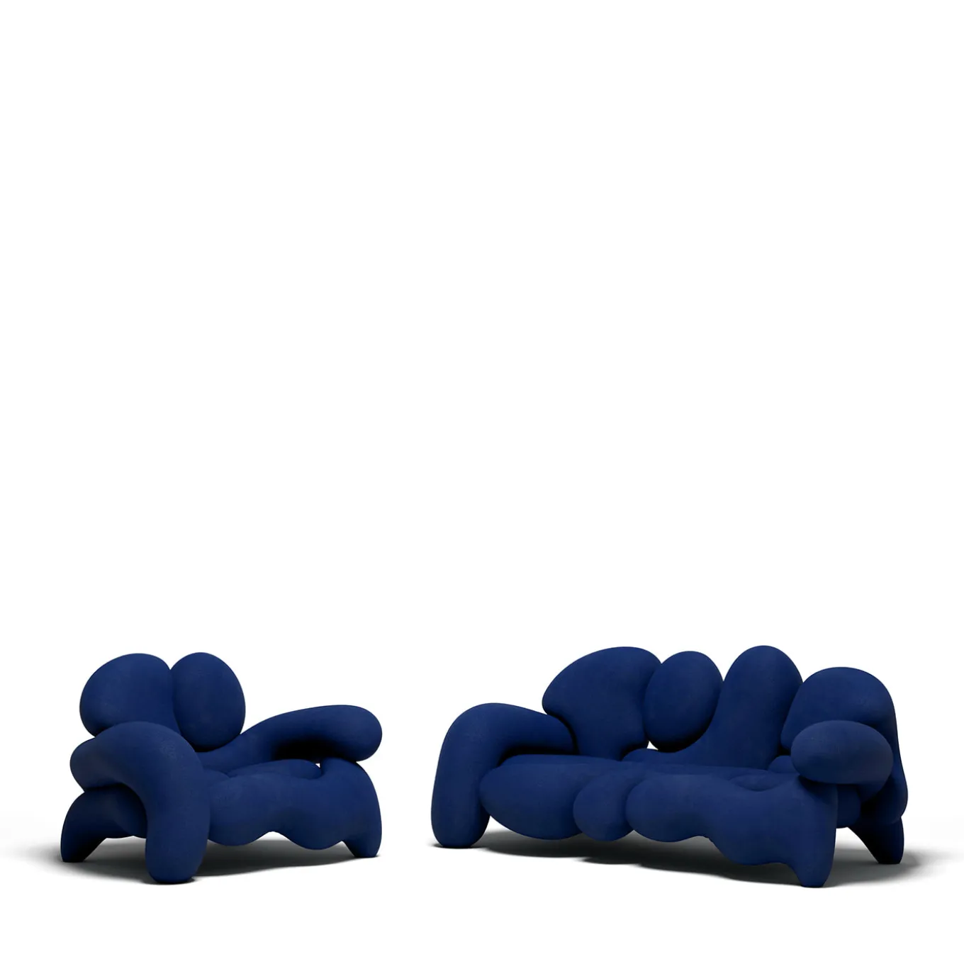 Morphologica Blue Bouclé Armchair