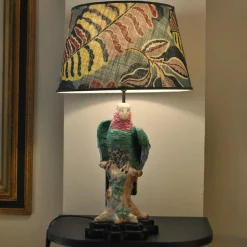 Morris Cone Parrot Ceramic Table Lamp